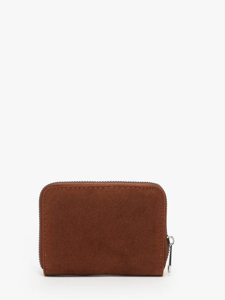 Porte-monnaie Miniprix Marron velvet F8809 vue secondaire 2