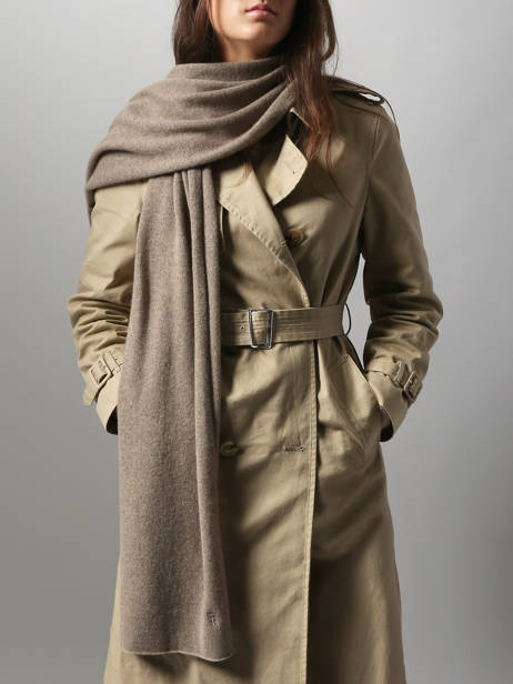Scarf Cashmere Vercors Etrier Brown vercors EVER427U other view 1