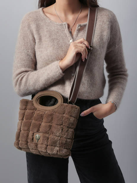 Shoulder Bag Quadri Le voyage en panier Brown quadri AHP271 other view 1