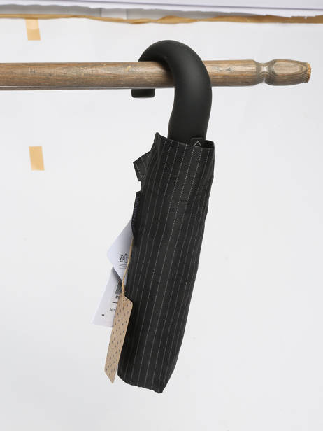 Foldable Umbrella Happy rain Black gents print 43668 other view 1