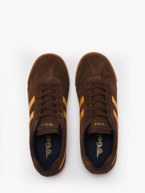 Sneakers Harrier In Leather Gola Brown men CMA192 other view 3