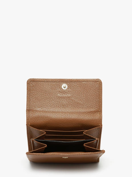 Leather Caviar Compact Wallet Crinkles Brown caviar 14068 other view 3