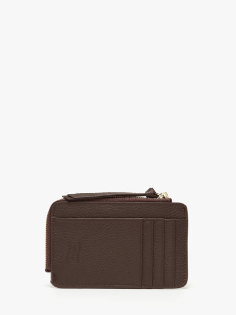 Card Holder Leather Crinkles Brown caviar 14318