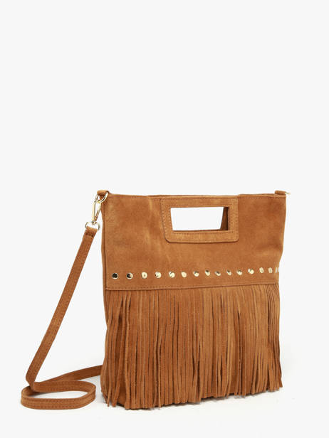 Shoulder Bag Velvet Leather Milano Brown velvet VE25091 other view 2