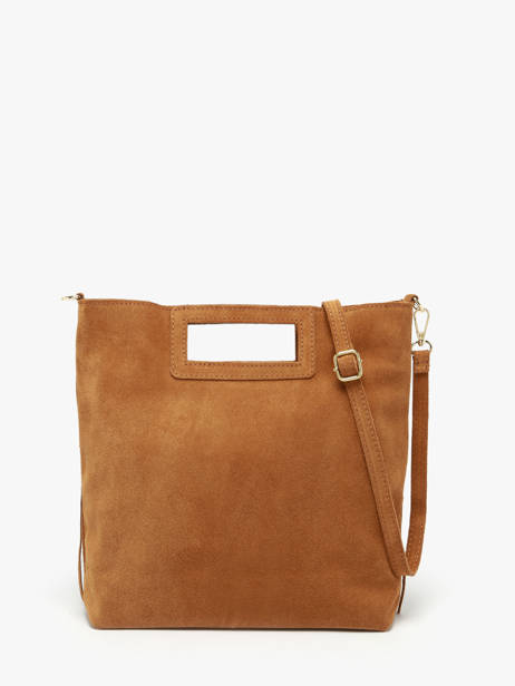 Shoulder Bag Velvet Leather Milano Brown velvet VE25091 other view 4