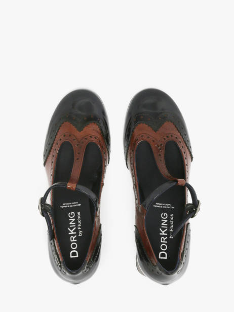 Heeled Derby Shoes Dacy In Leather Dorking Multicolor women D9618 other view 3