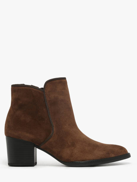 Heeled Boots In Leather Gabor Brown women 41