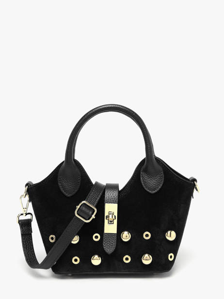 Satchel Velvet Studs Milano Black velvet studs VS25091