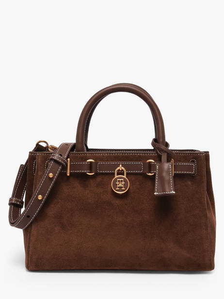 Sac Porté Main American Icon Cuir Tommy hilfiger Marron american icon AW18202