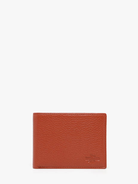 Wallet Leather Yves renard Orange foulonne 2372