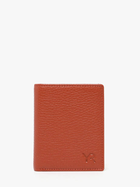 Wallet Leather Yves renard Orange bicolor 2437