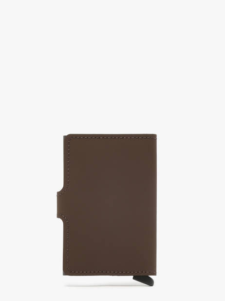 Card Holder Leather Secrid Brown matte MM other view 3