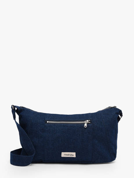 Recycled Cotton Mini Charlot Crossbody Bag Rivedroite Blue timeless MCHARTIM