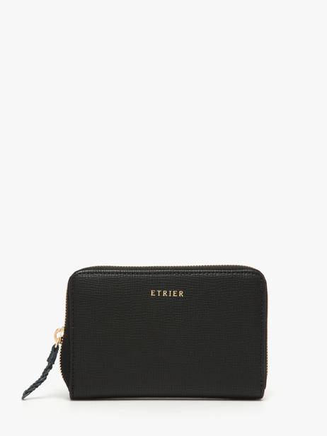 Portefeuille Torsade Cuir Etrier Noir torsade ETOS090M