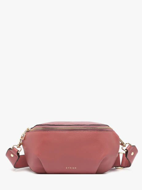 Medium Leather Tradition Belt Bag Etrier Pink tradition ETRA022M
