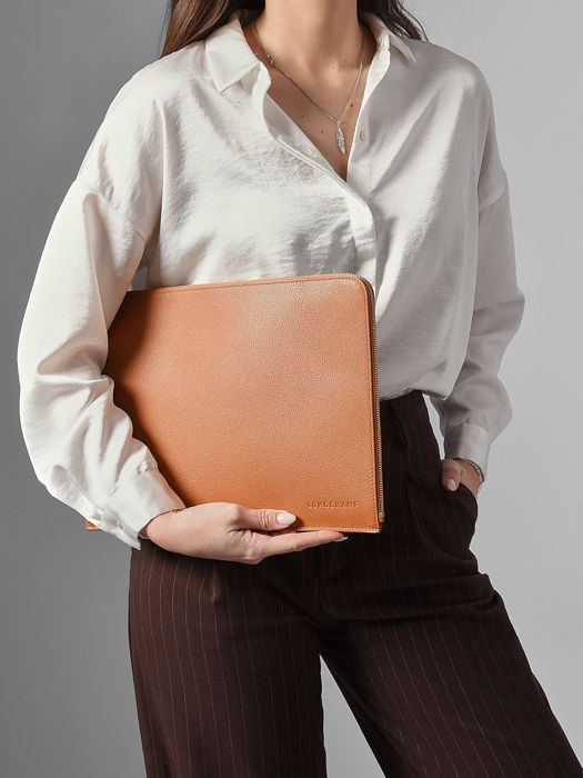 Longchamp Le foulonné Passport cover Brown