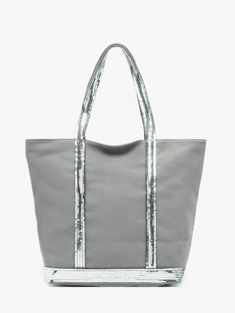Sac Porté Main Cabas Coton Vanessa bruno Gris cabas 1V40378 vue secondaire 3