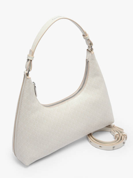 Shoulder Bag Coated Emblem Recycled Polyester Calvin klein jeans White coated emblem 4F3298G other view 1