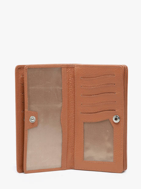 Leather Caviar Wallet Crinkles Brown caviar 14001 other view 1