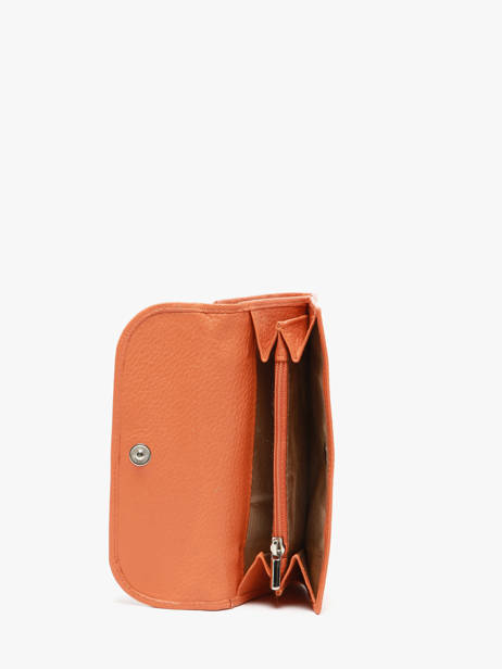 Portefeuille Caviar Cuir Crinkles Orange caviar 15020 vue secondaire 3