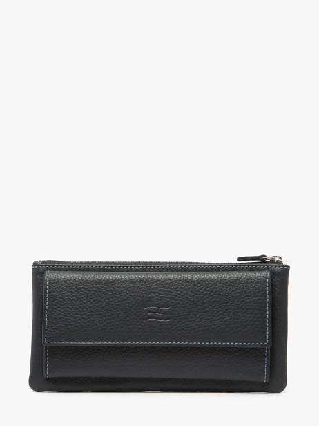 Portefeuille Caviar Cuir Crinkles Bleu caviar 14104