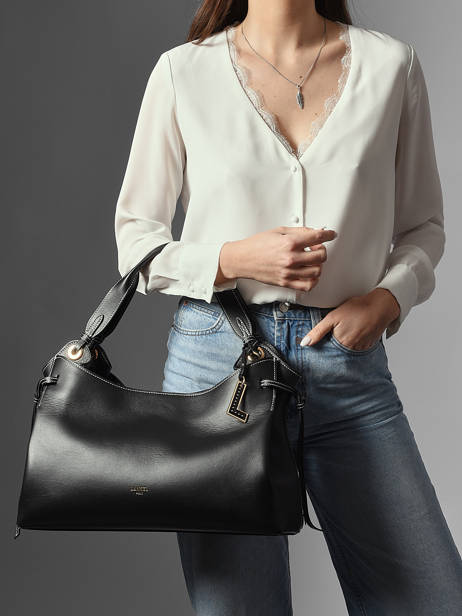 Shoulder Bag Swann Leather Lancel Black swann A13990 other view 1