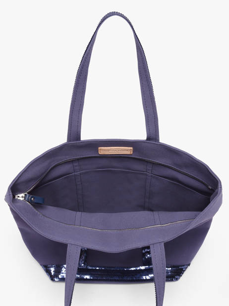 Sac Porté Main Cabas Coton Vanessa bruno Violet cabas 1V40378 vue secondaire 3