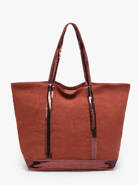 Le Cabas Zippé M Lin Et Paillettes Vanessa bruno Rouge cabas lin 31V40378