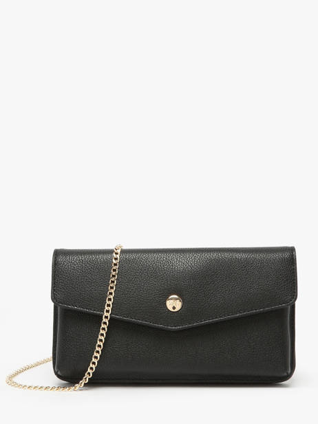 Sac Pochette Luna Cuir Avec Chaînette Amovible Hexagona Noir luna 688422