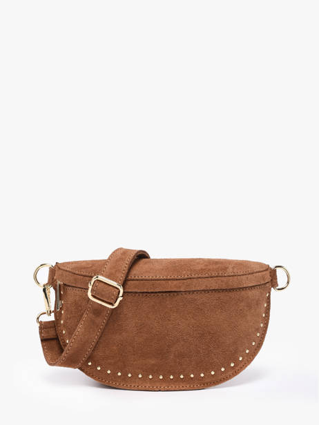 Belt Bag Leather Milano Brown velvet VE25111