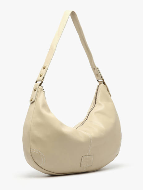 Sac Porté épaule Seam Cuir Basilic pepper Beige seam BSEA04 vue secondaire 2
