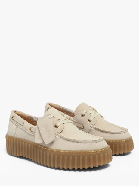 Chaussures Bateau Plateforme En Cuir Clarks Beige women 26186302 vue secondaire 1