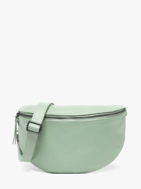 Leather Caviar Belt Bag Milano Green caviar CA21123