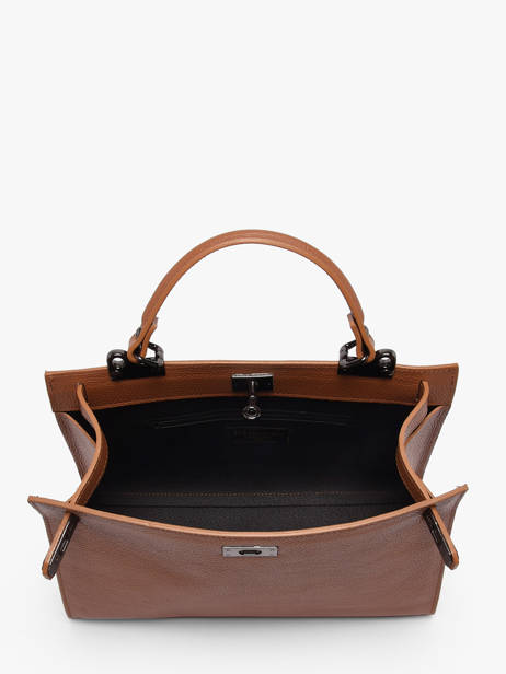 Sac Porté Main Caviar Cuir Milano Marron caviar CA25116 vue secondaire 3