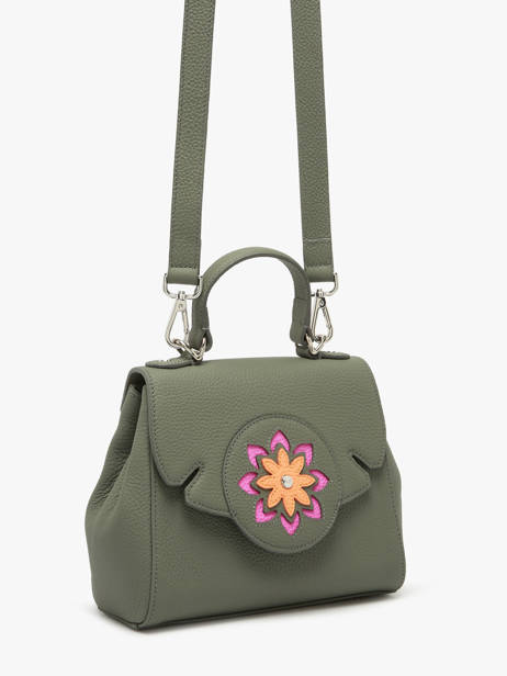 Sac Porté Main Mandala Cuir Nathan baume Vert mandala 4M vue secondaire 2