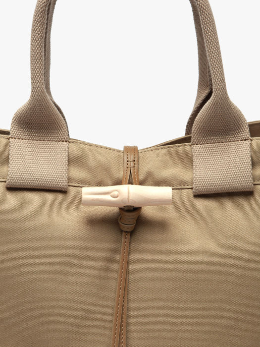 Longchamp Le roseau toile Handbag Beige