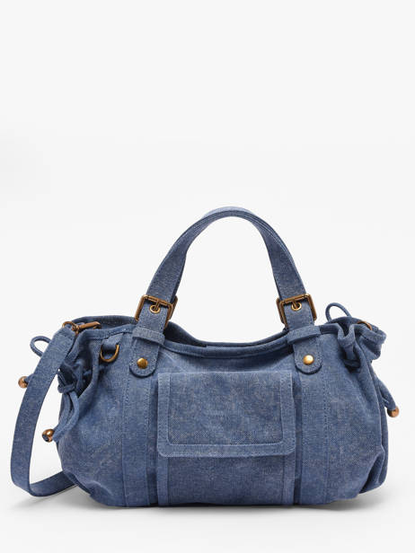 Sac Bandoulière Canvas Coton Gerard darel Bleu canvas D489 vue secondaire 4