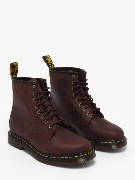 Boots 1460 En Cuir Dr martens Marron men 11822609 vue secondaire 1