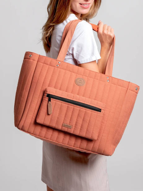 Sac Porté épaule A4 Adventurer Polyester Recyclé Cabaia Orange adventurer TOTEBAGL vue secondaire 1