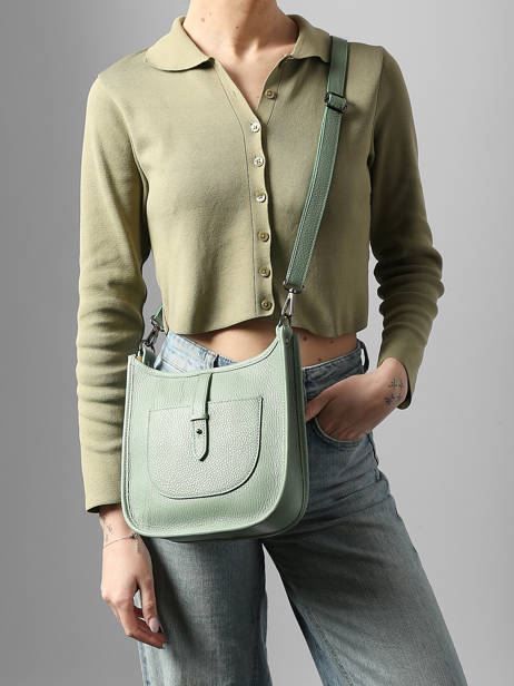 Sac Bandoulière Caviar Cuir Milano Vert caviar CA25067 vue secondaire 1