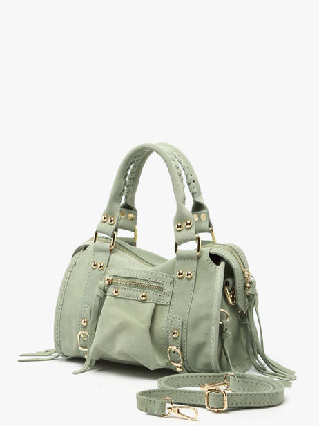 Crossbody Bag Velvet Leather Milano Green velvet VE24093O other view 2