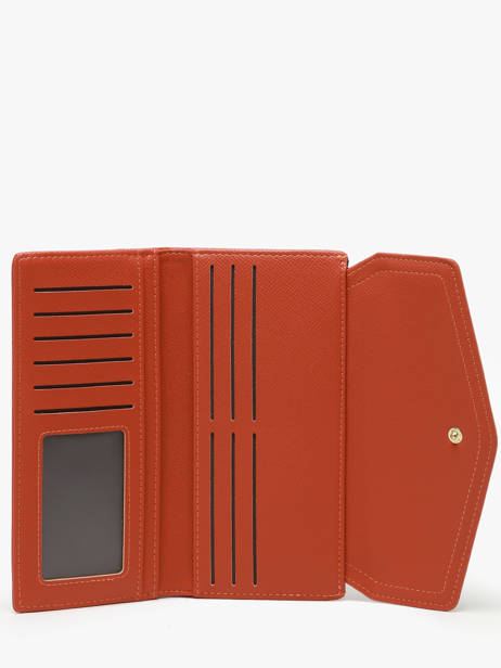 Wallet Saffiano David jones Orange saffiano P164 other view 1