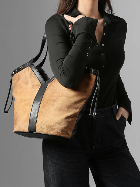 Sac Porté épaule Velvet Miniprix Marron velvet M9459 vue secondaire 1