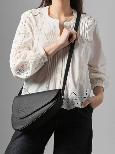 Sac Bandoulière Sunny Cuir Nathan baume Noir n city 6 vue secondaire 1