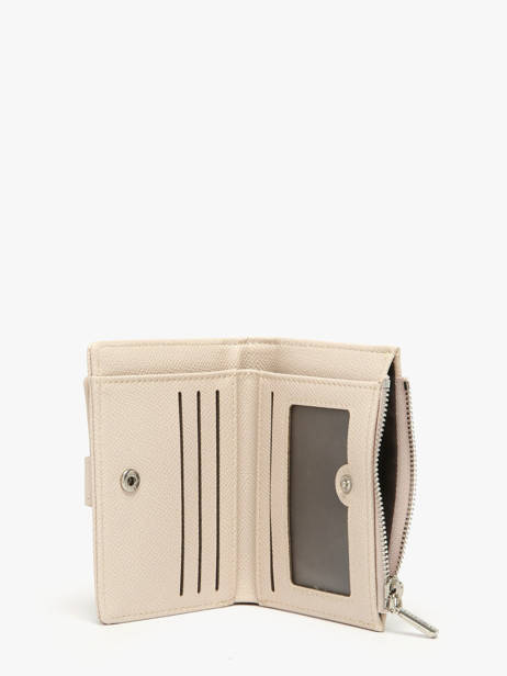 Porte-monnaie Porte-cartes Saffiano Miniprix Beige saffiano F5012 vue secondaire 2