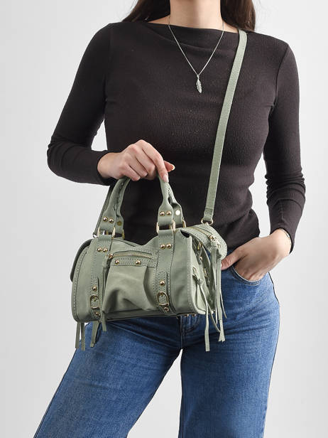 Crossbody Bag Velvet Leather Milano Green velvet VE24093O other view 1