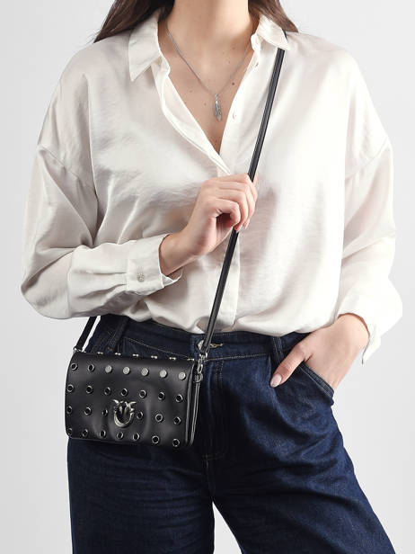 Sac Bandoulière Love Bag Soft Cuir Pinko Noir love bag soft 6023A39A vue secondaire 1