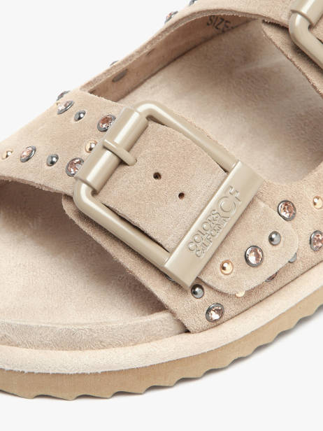 Sandales En Cuir Colors of california Beige accessoires CBIOW05N vue secondaire 2