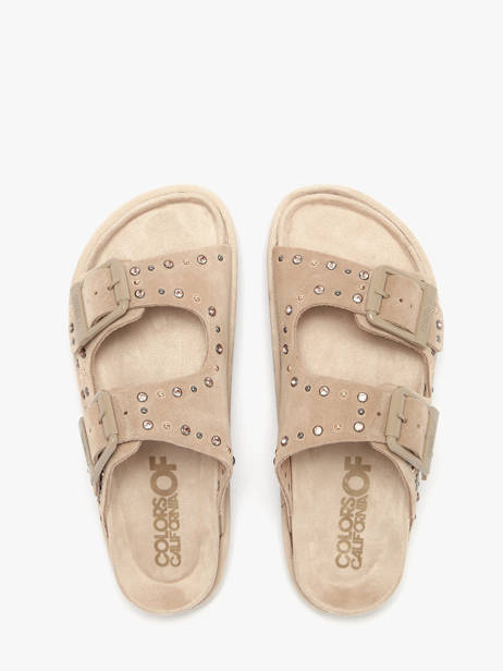 Sandales En Cuir Colors of california Beige accessoires CBIOW05N vue secondaire 3