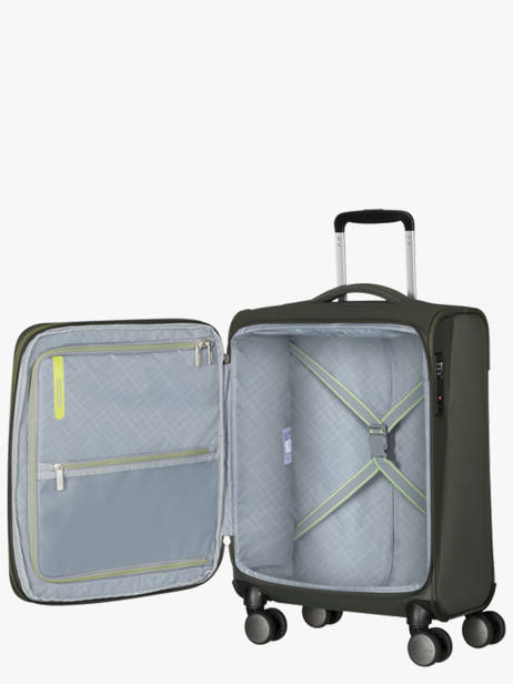 Expandable Cabin Luggage American tourister Green wanderlite 158076 other view 3